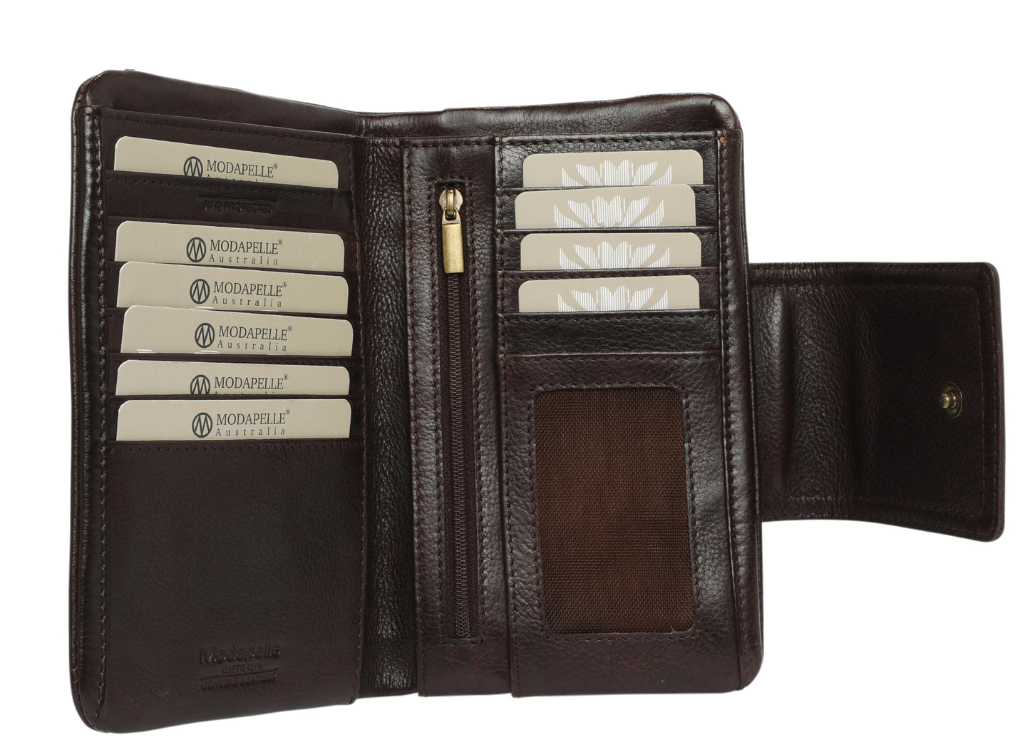 Ladies Leather Wallet Style 7886 Dark Brown