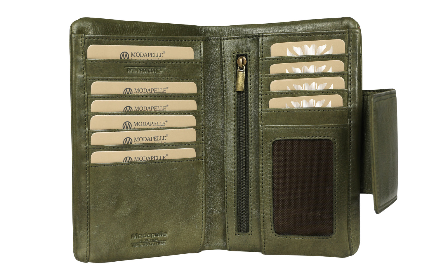 Ladies Leather Wallet Style 7886 Olive