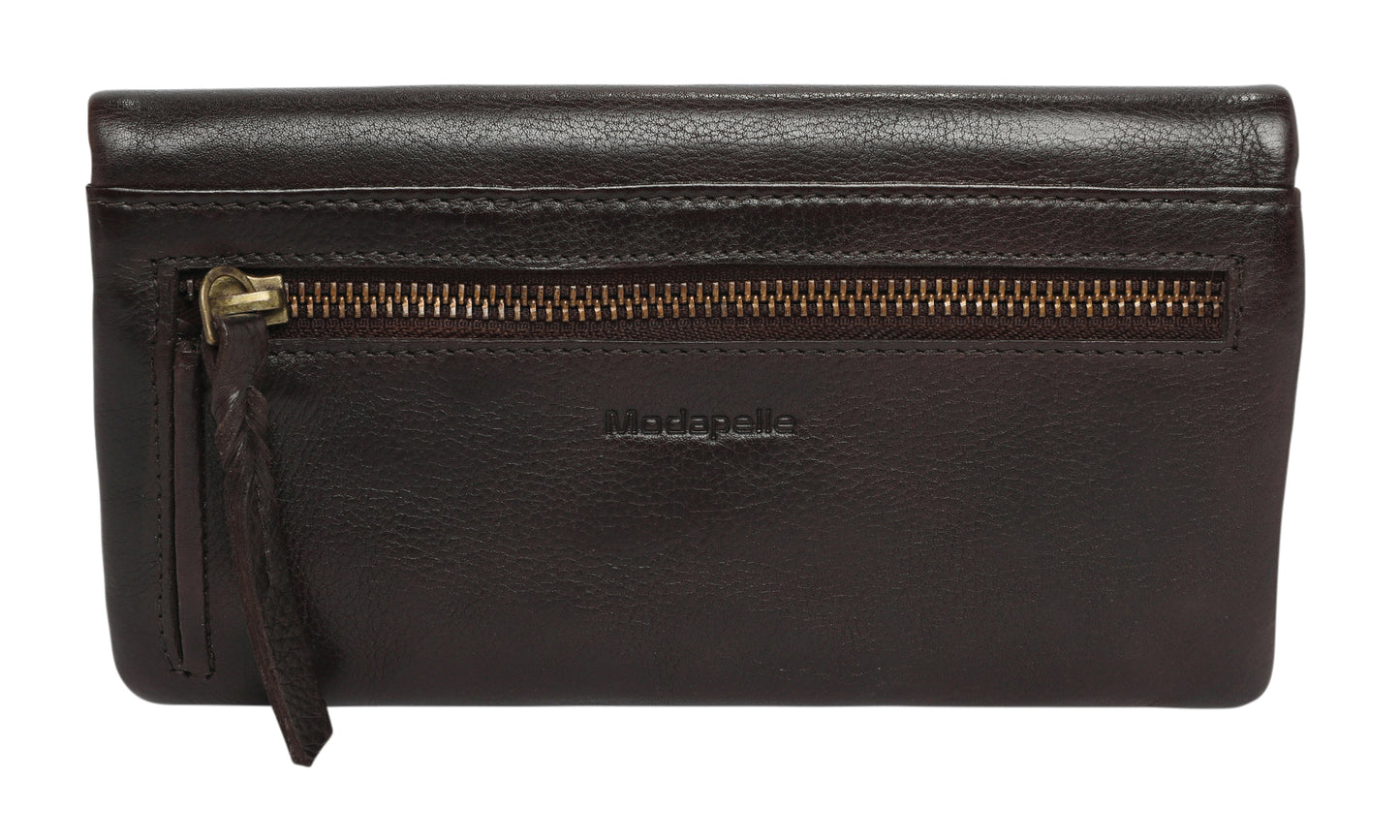 Ladies Leather Wallet Style 7887 Dark Brown