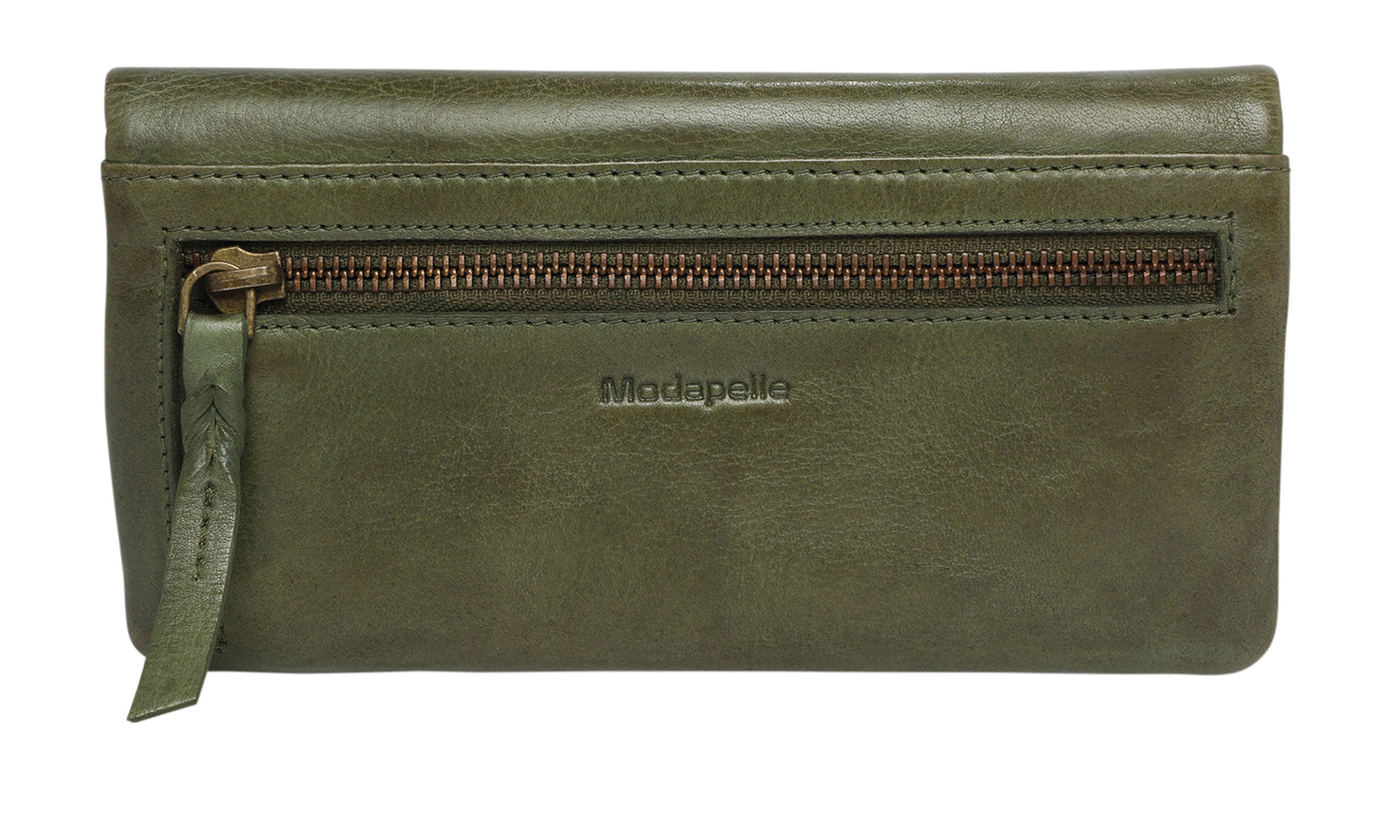 Ladies Leather Wallet Style 7887 Olive