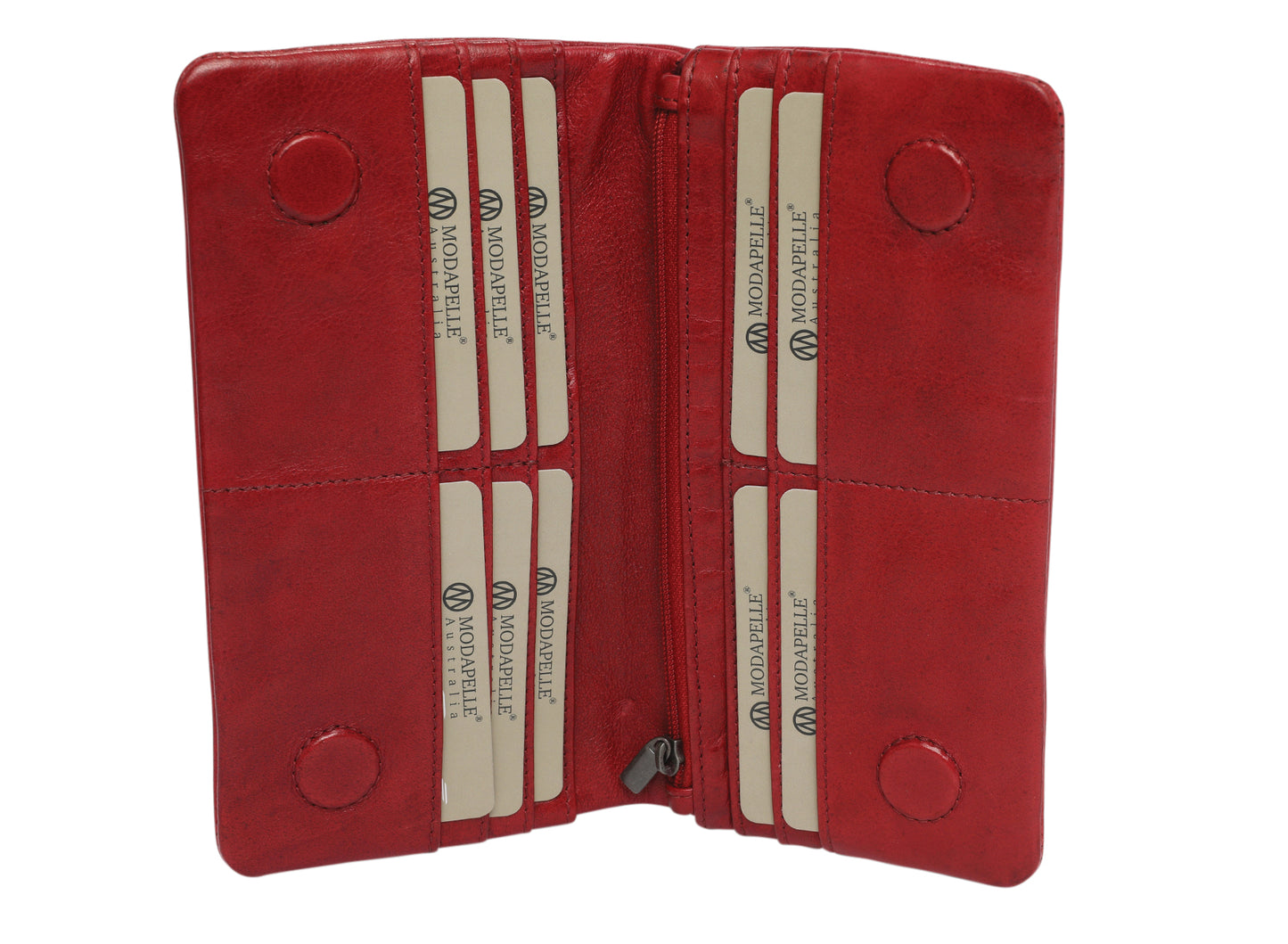 Ladies Leather Wallet Style 7887 Scarlet