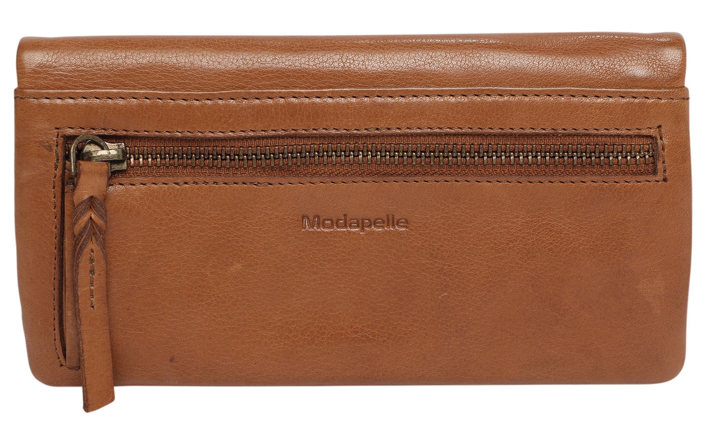 Ladies Leather Wallet Style 7887 Tan