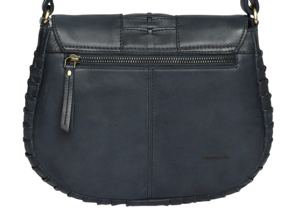Ladies Leather Cross Body Bag Style 7888 Navy