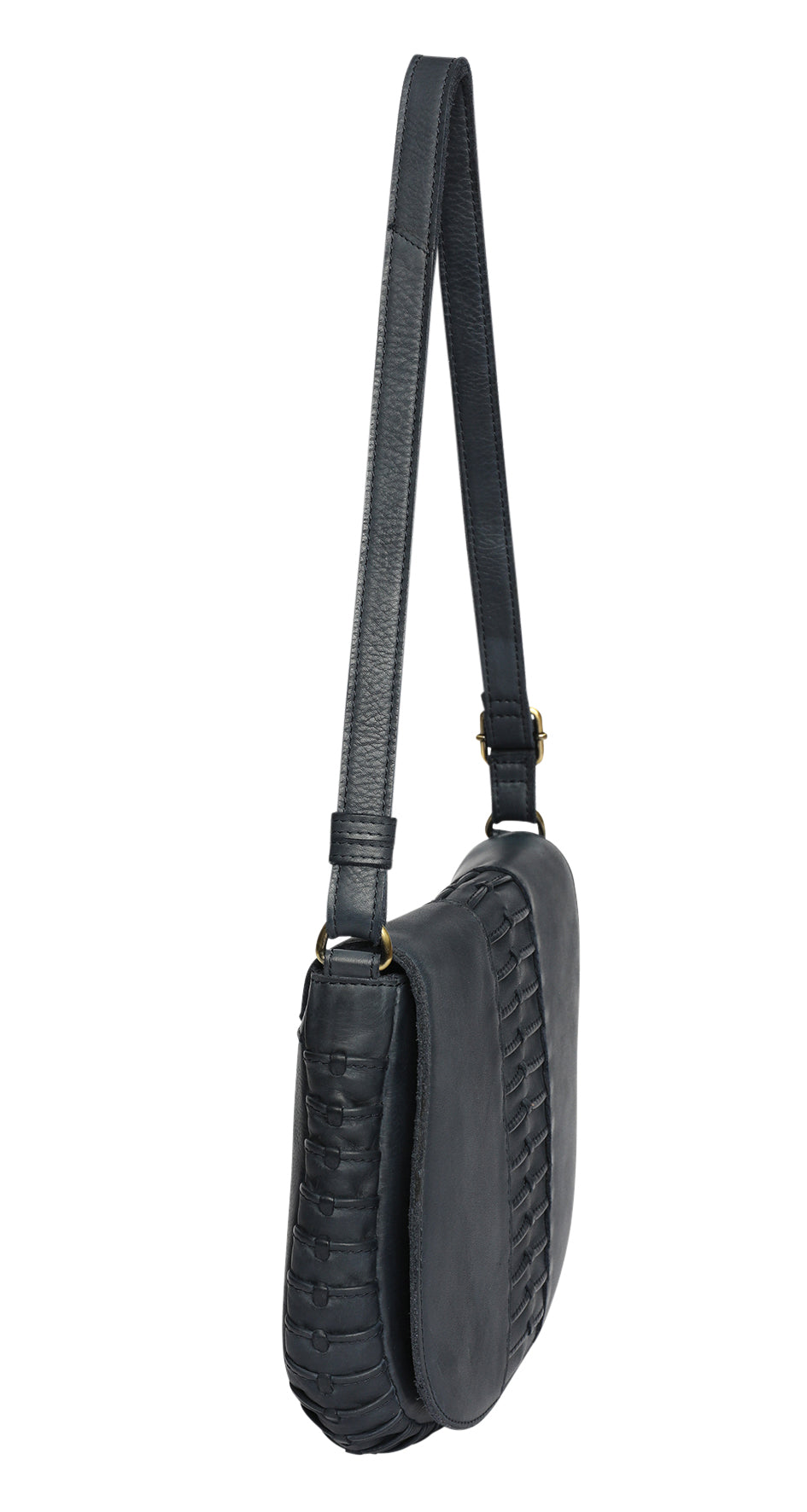 Ladies Leather Cross Body Bag Style 7888 Navy