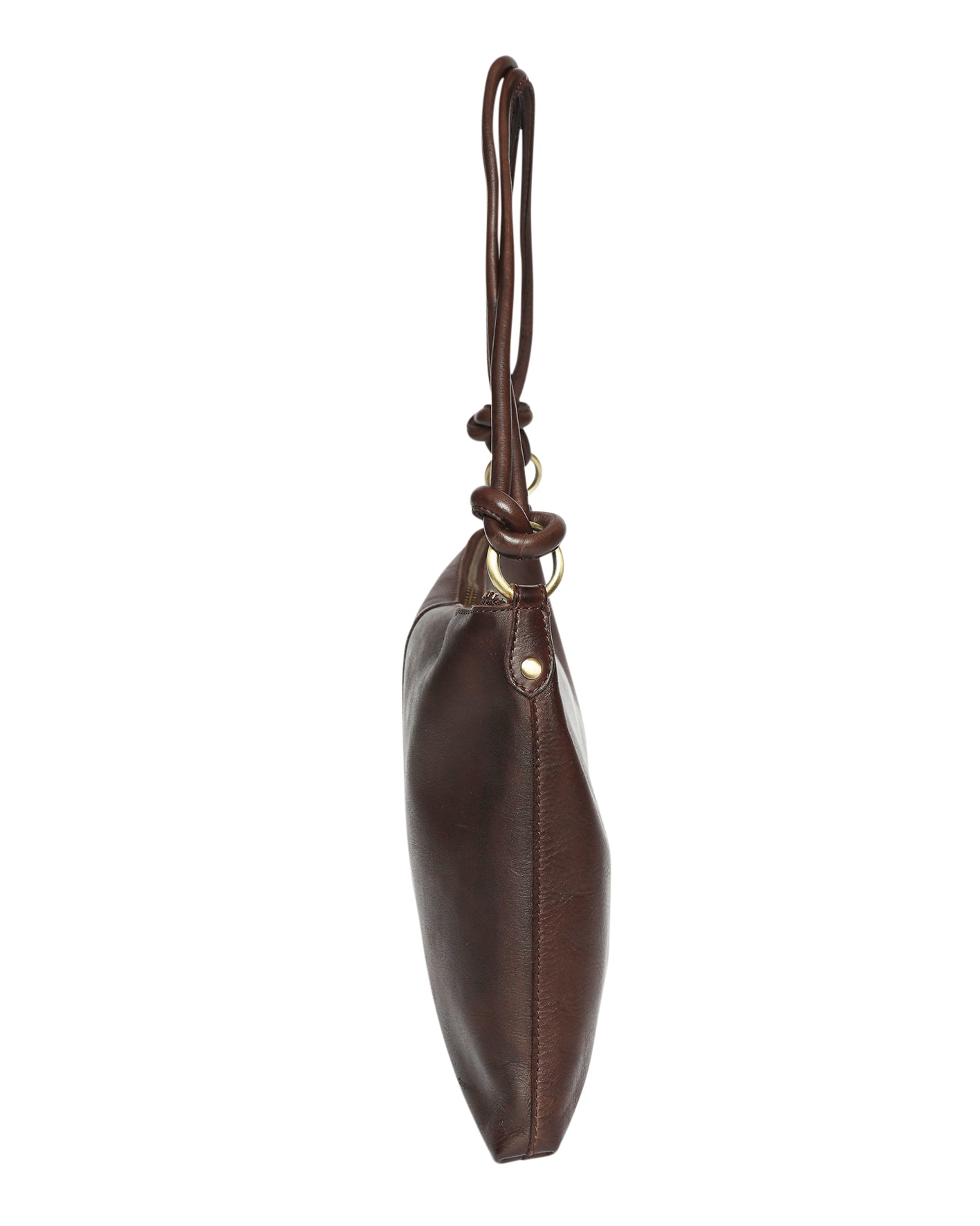 Ladies Leather Shoulder Bag/Hobo Style 7891 Brown