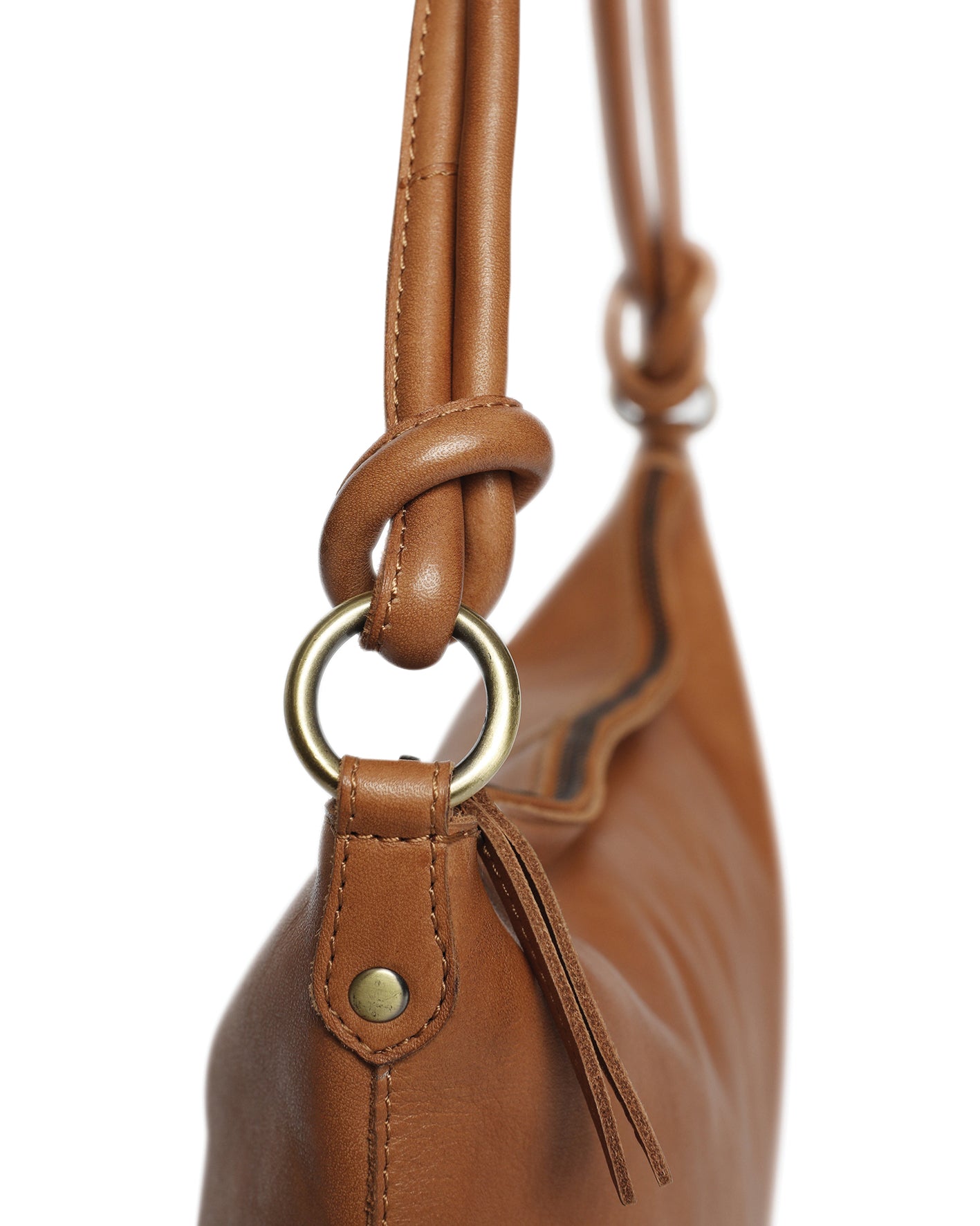 Ladies Leather Shoulder Bag/Hobo Style 7891 Olive