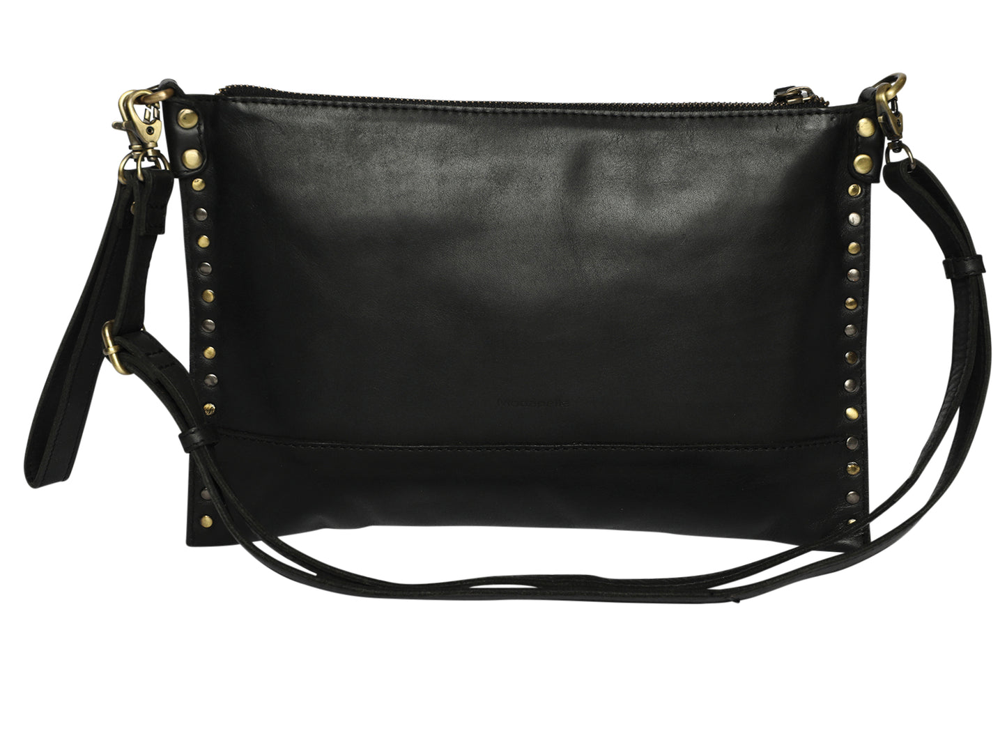 Ladies Leather Cross Body, Leather Wristlet - New Arrivals Style 7892 Black