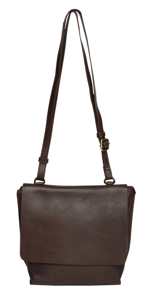 Ladies Leather Cross Body - New Arrivals Style 7894 Brown
