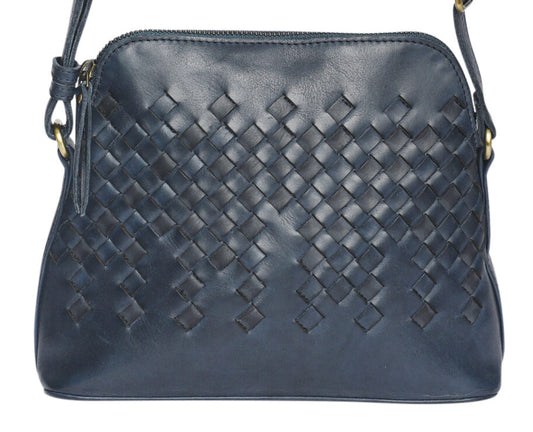 Ladies Leather Cross Body - New Arrivals Style 7895 Navy
