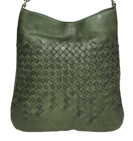 Ladies Leather Cross Body - New Arrivals Style 7896 Olive