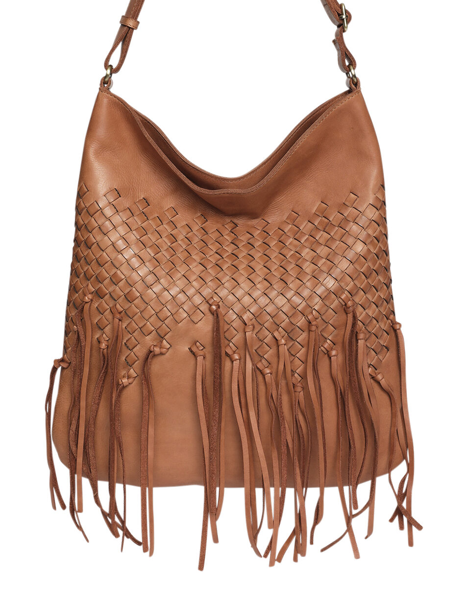 Ladies Leather Shoulder/Cross Body Style 7897 Tan