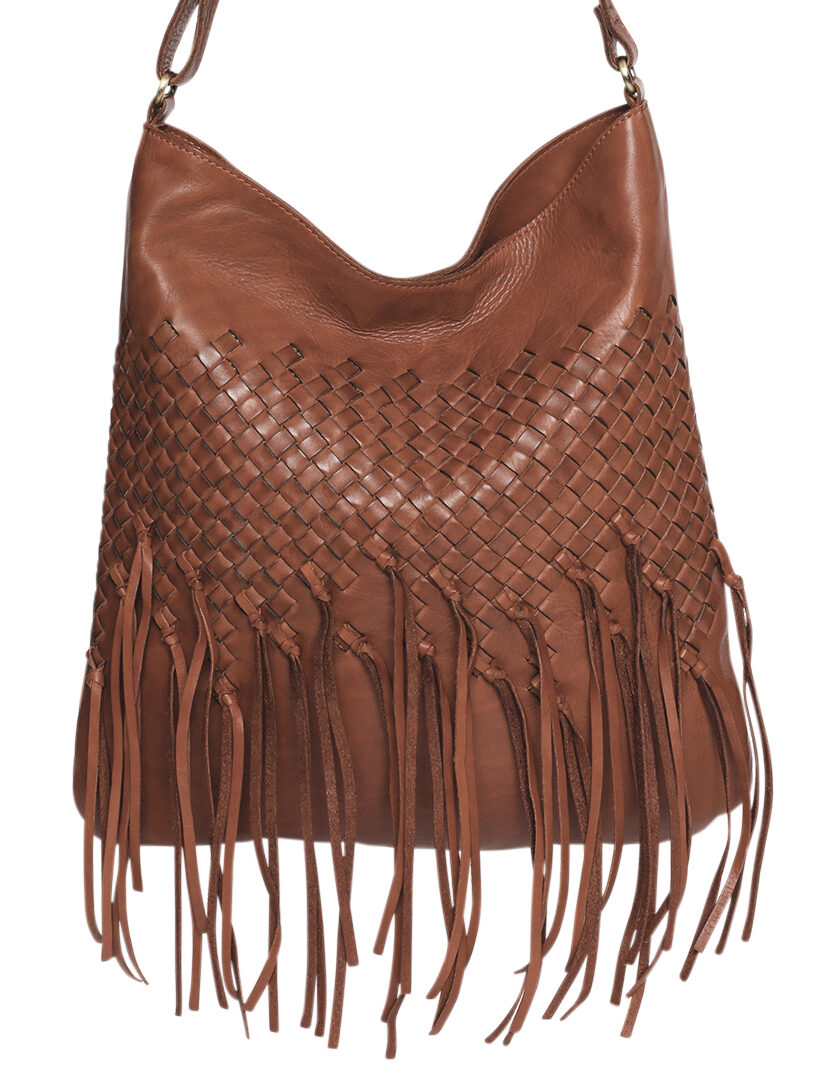 Ladies Leather Shoulder/Cross Body Style 7897 Cognac