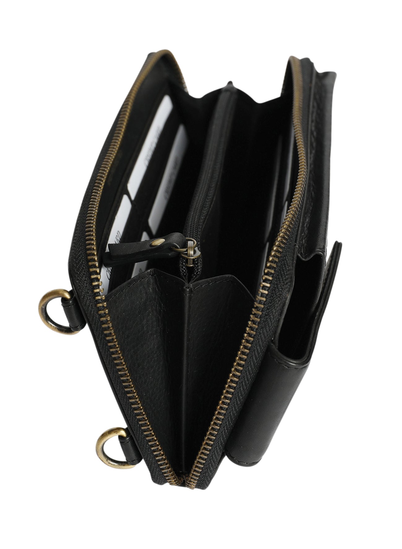 Ladies Cross Body Bag and Ladies Leather Wallet Style 7900 Black
