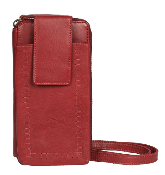 Ladies Cross Body Bag and Ladies Leather Wallet Style 7900 Burgundy