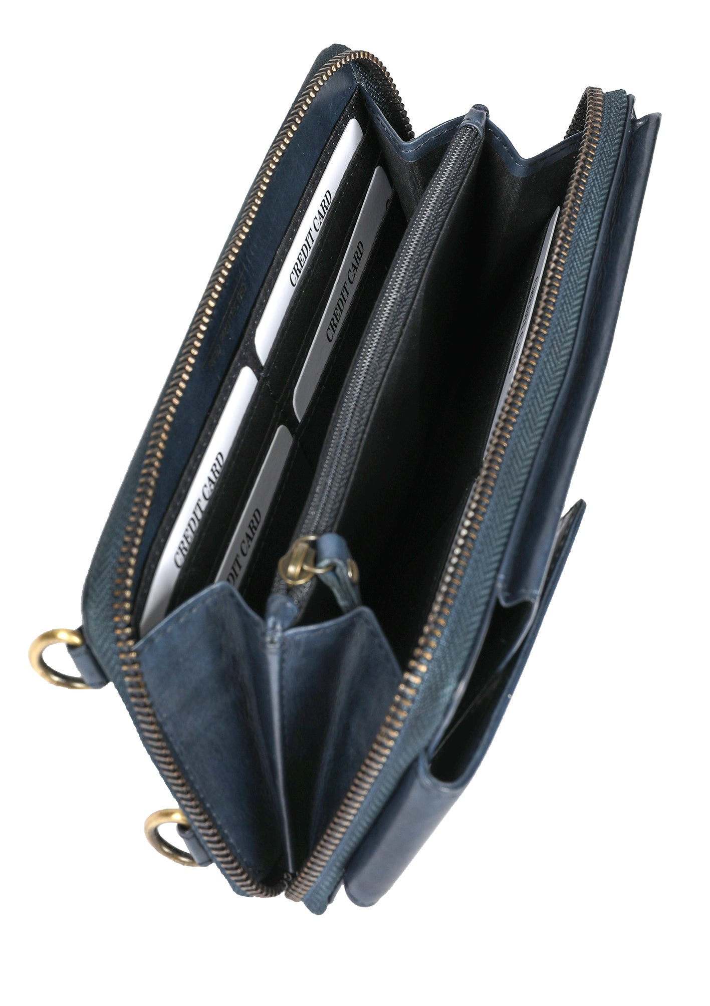 Ladies Cross Body Bag and Ladies Leather Wallet Style 7900 Navy