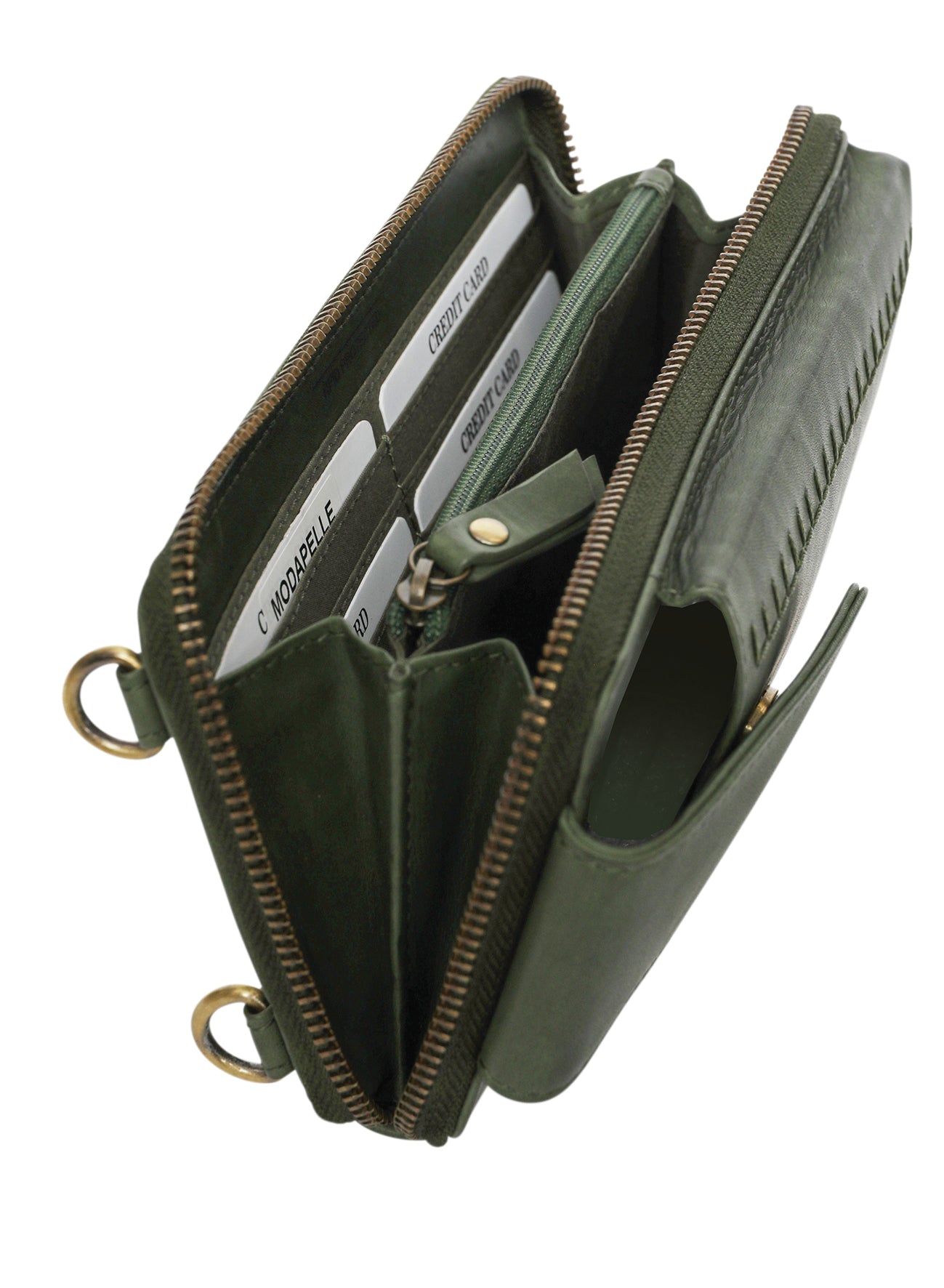 Ladies Cross Body Bag and Ladies Leather Wallet Style 7900 Olive