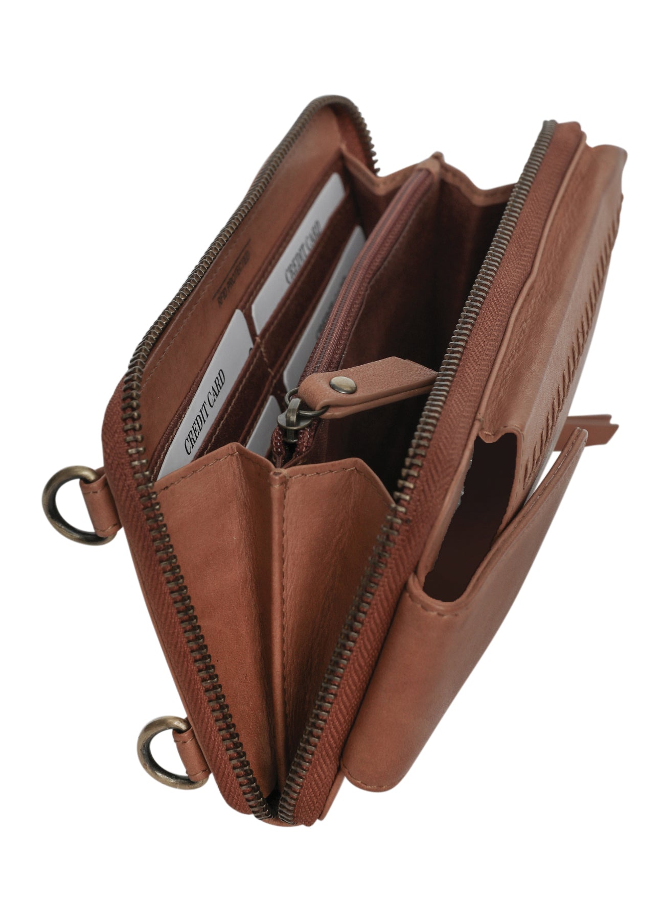 Ladies Cross Body Bag and Ladies Leather Wallet Style 7900 Tan