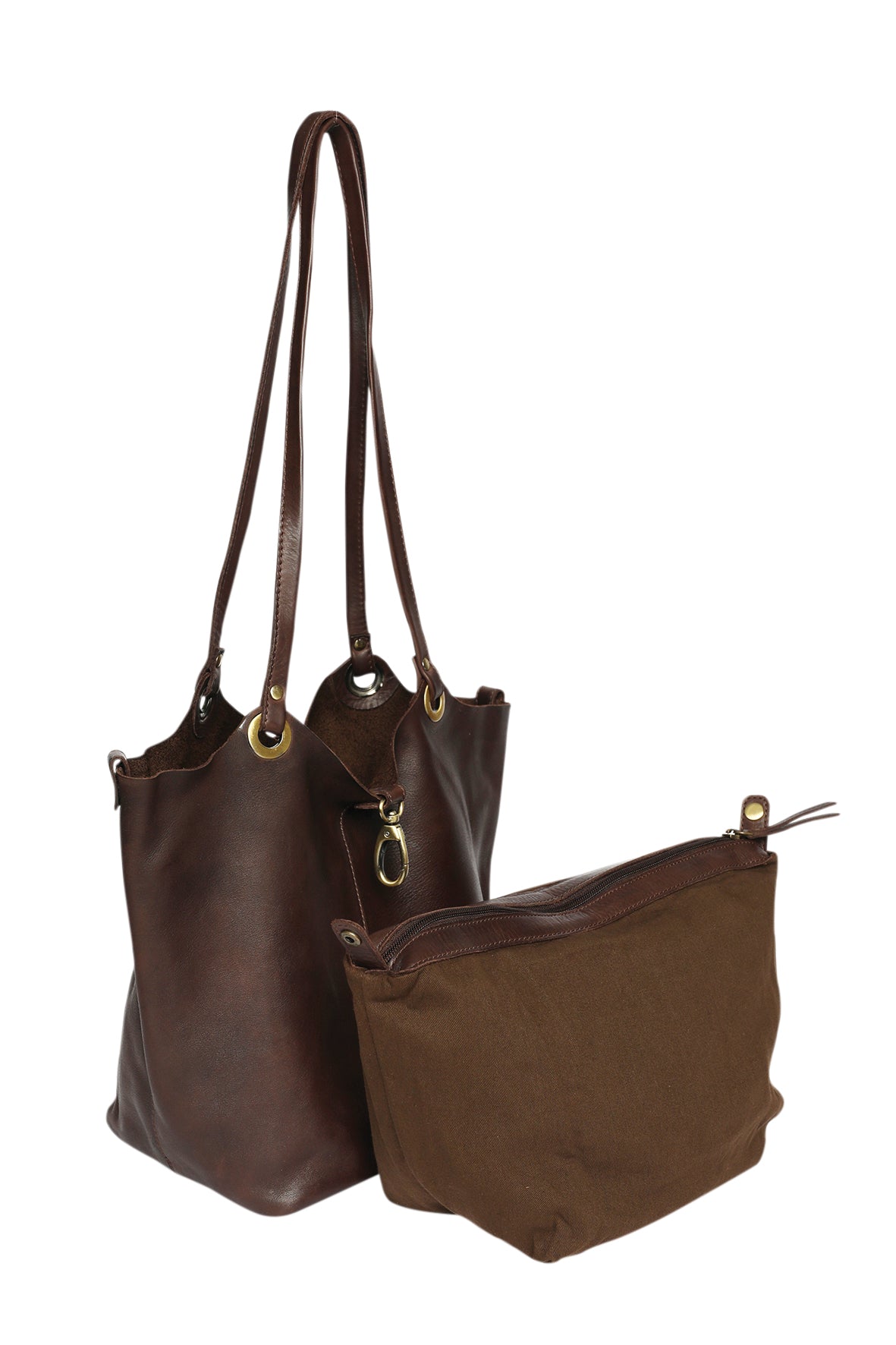 Ladies Leather Tote Style 7904 Brown
