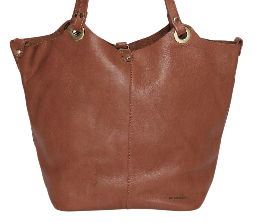Ladies Leather Tote Style 7904 Cognac