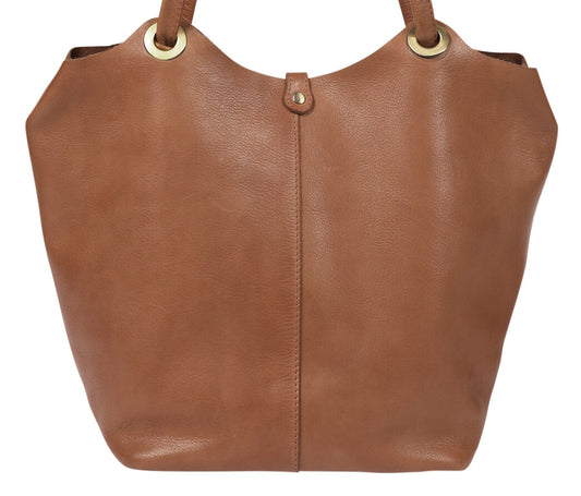 Ladies Leather Tote Style 7904 Tan