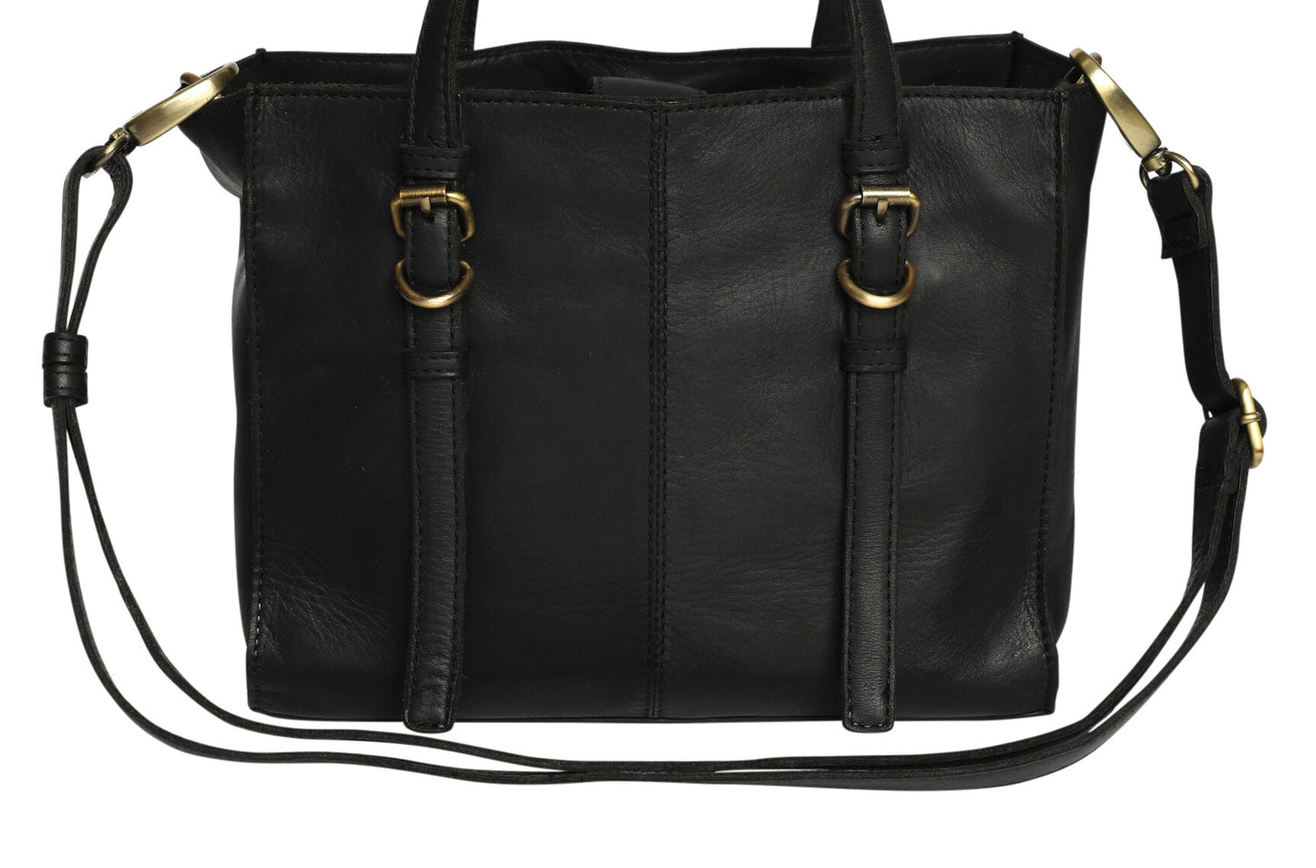 Ladies Leather Cross Body Bag Style 7908 Black