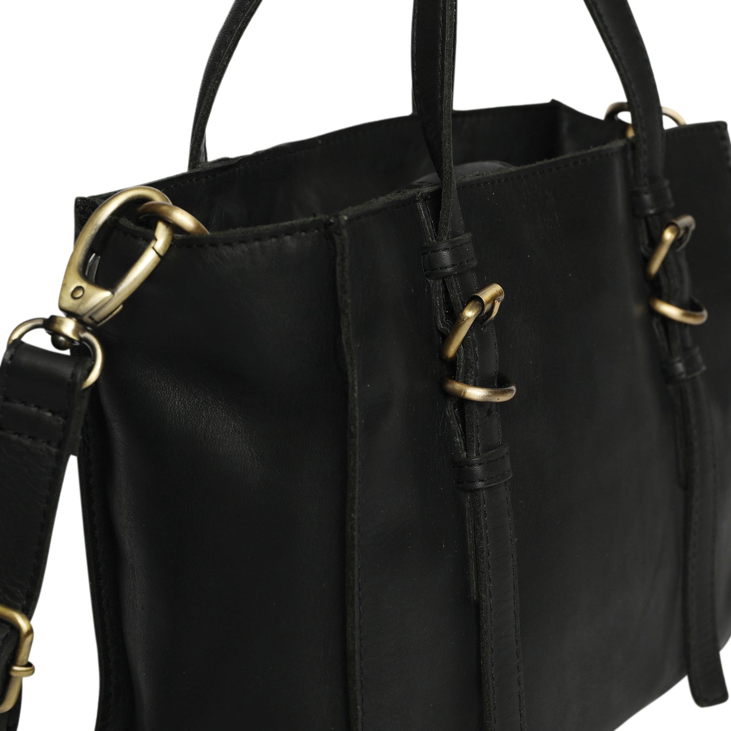 Ladies Leather Cross Body Bag Style 7908 Black