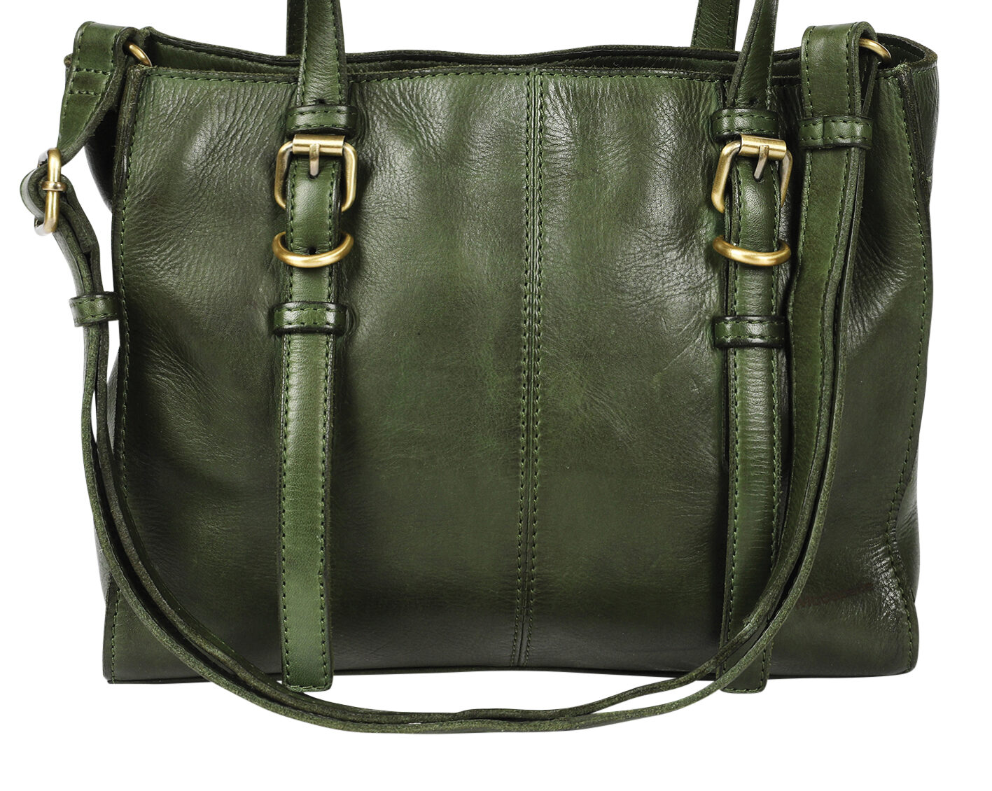 Ladies Leather Cross Body Bag Style 7908 Olive