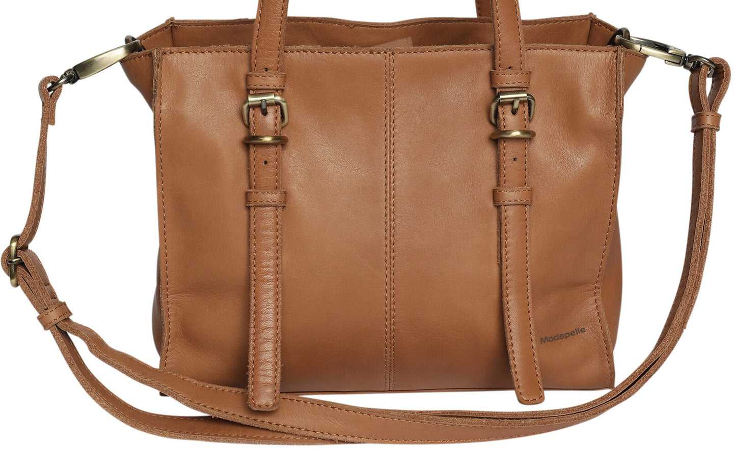Ladies Leather Cross Body Bag Style 7908 Tan