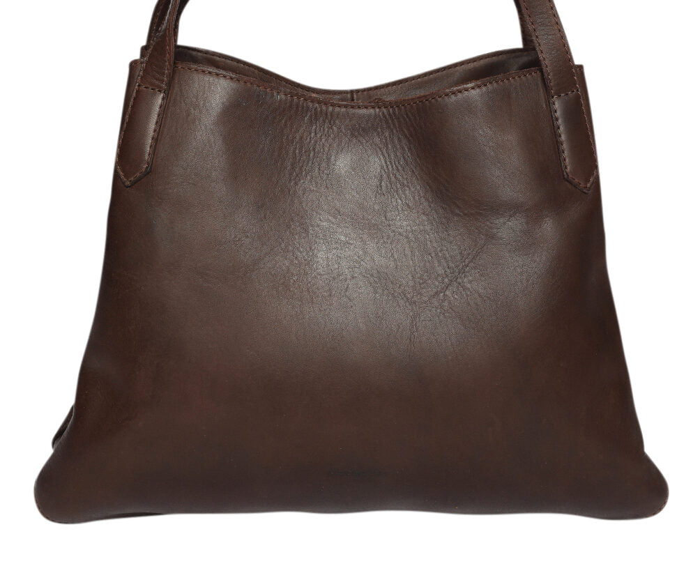 Ladies Leather Tote Style 7909 Brown