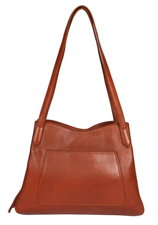 Ladies Leather Tote Style 7909 Cognac