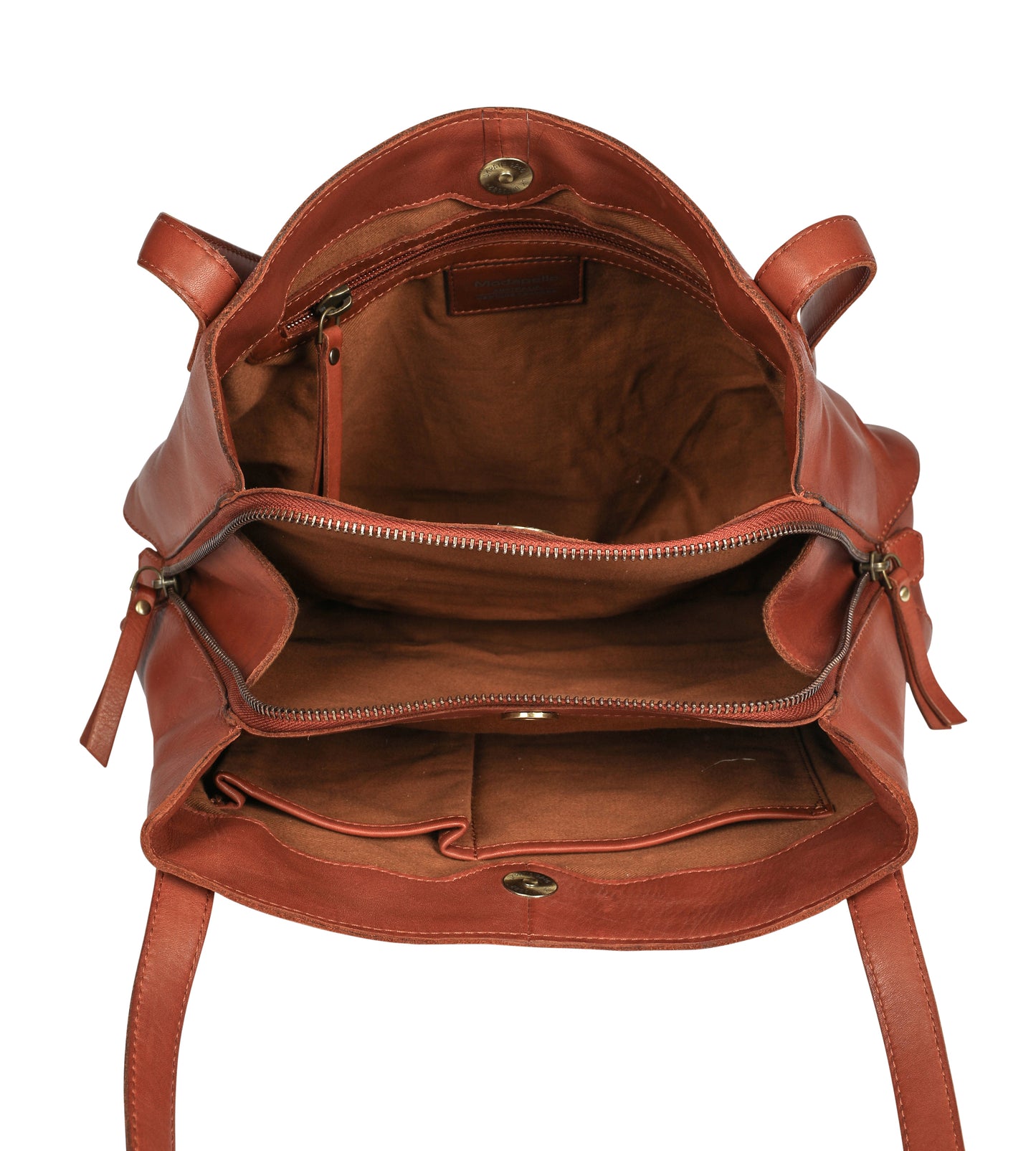 Ladies Leather Tote Style 7909 Cognac