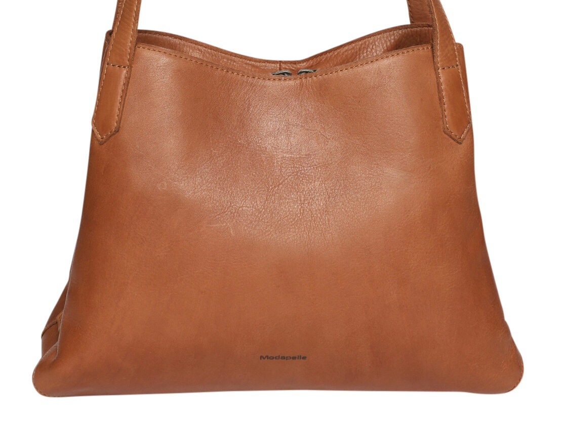 Ladies Leather Tote Style 7909 Tan