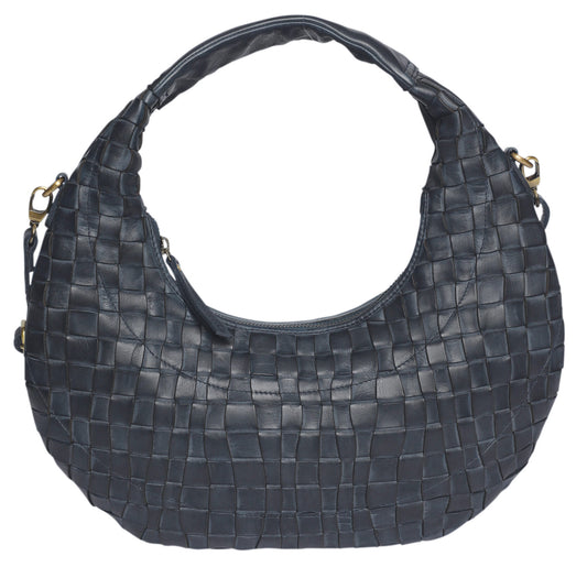 Ladies Leather Shoulder/Cross Body Style 7911 Navy