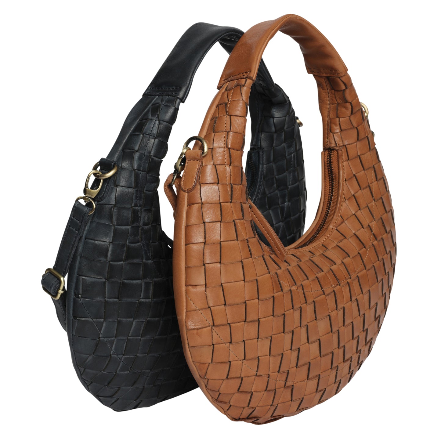 Ladies Leather Shoulder/Cross Body Style 7911 Navy