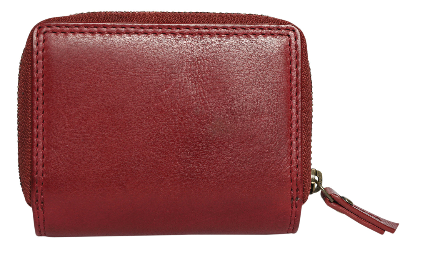 Ladies Leather Wallet Style 7912 Burgundy