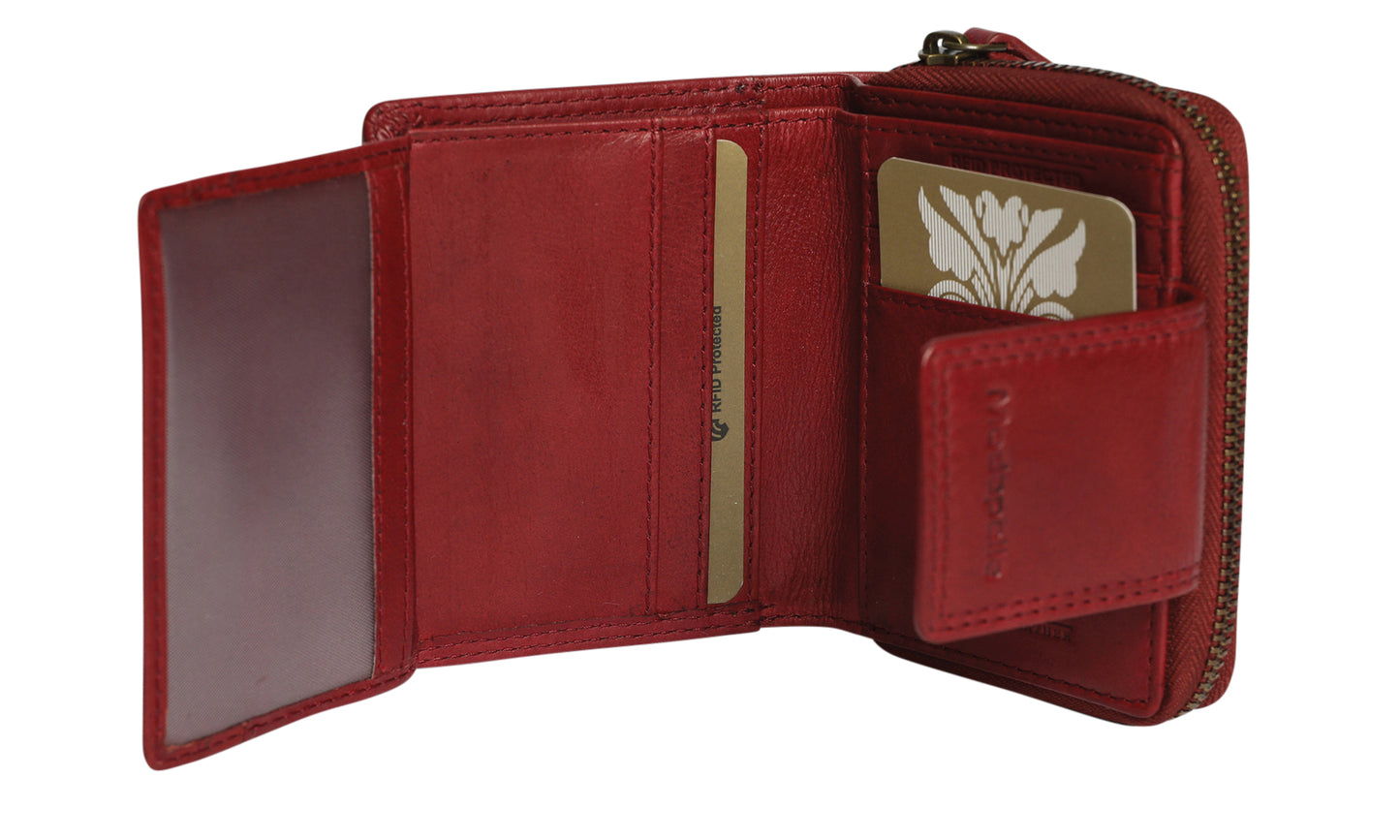 Ladies Leather Wallet Style 7912 Burgundy