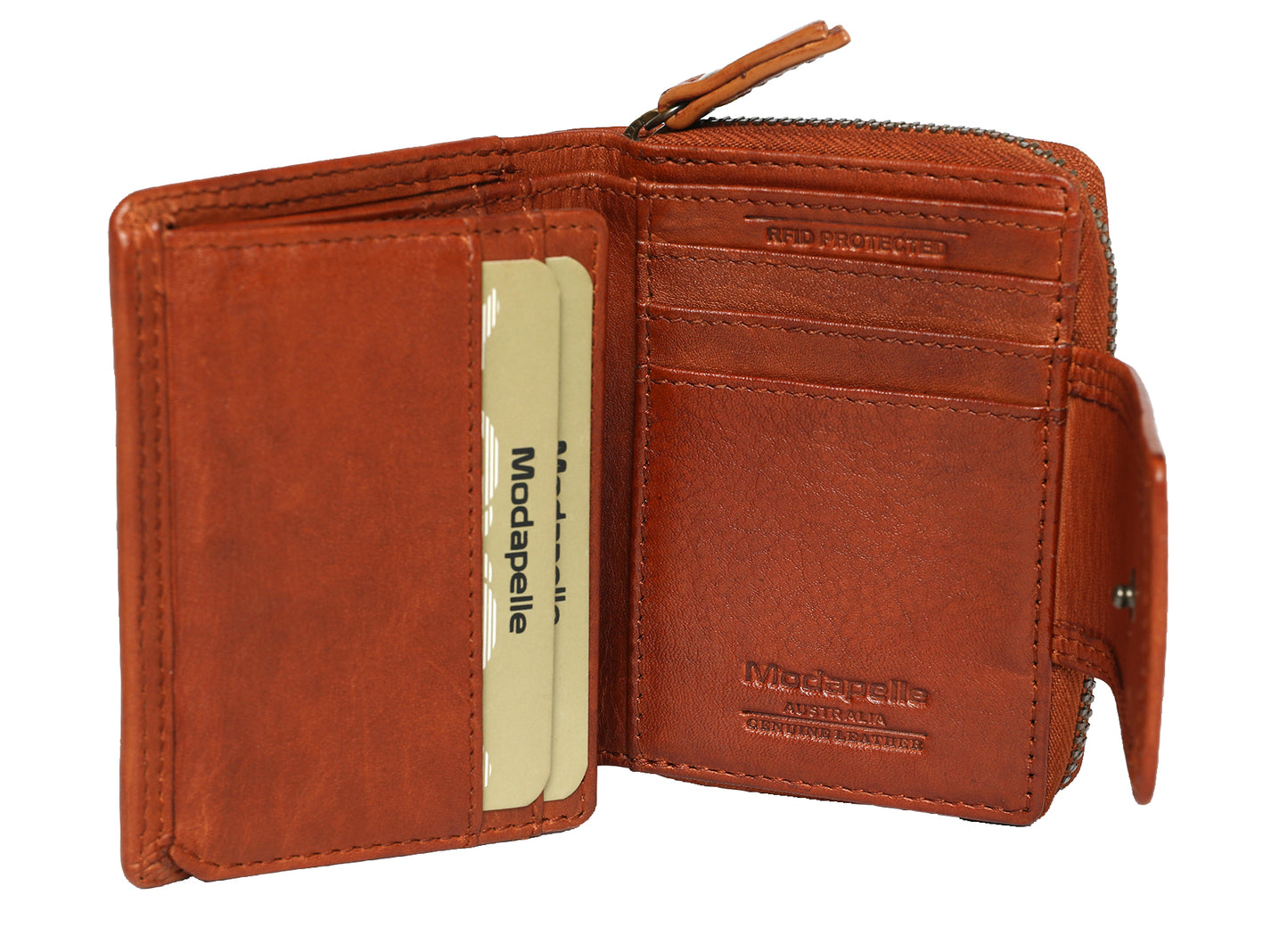 Ladies Leather Wallet Style 7912 Cognac