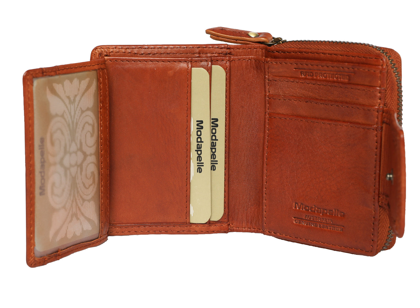 Ladies Leather Wallet Style 7912 Cognac
