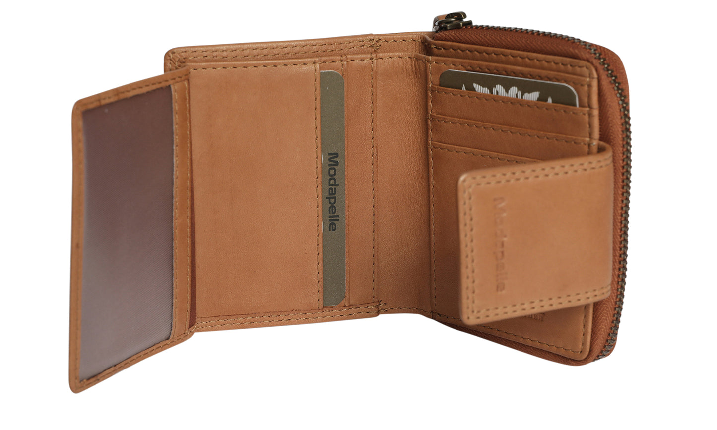 Ladies Leather Wallet Style 7912 Tan