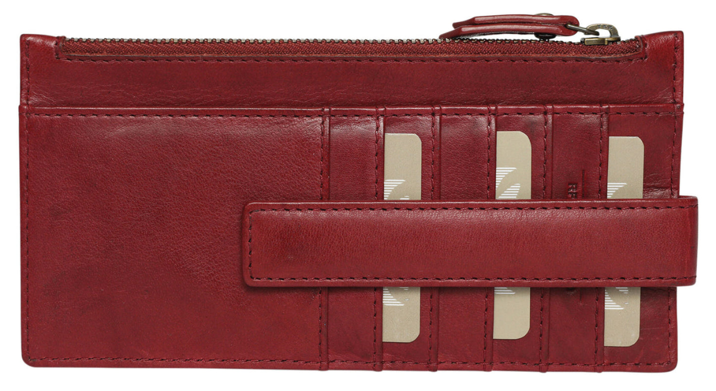 Ladies Leather Wallet - New Arrivals Style 7915 Burgundy