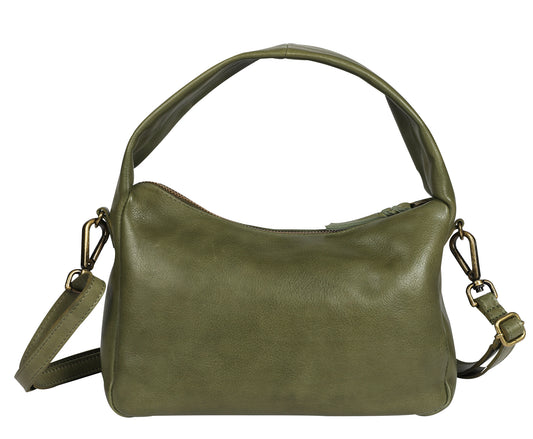Ladies Leather Cross Body Style 7934 Olive