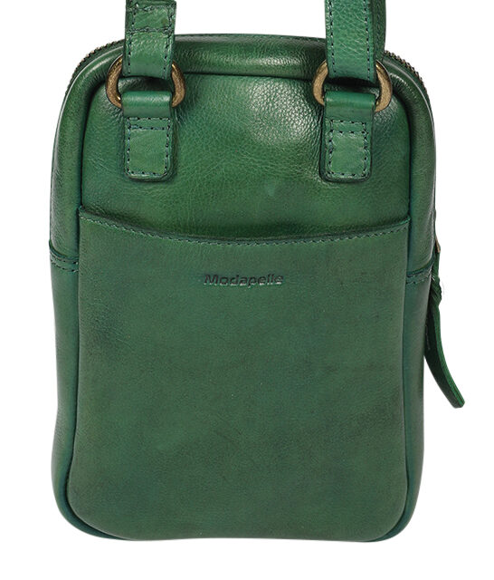 Ladies Leather Cross Body Bag Style 7936 Green