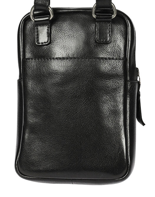 Ladies Leather Cross Body Bag Style 7936 Black