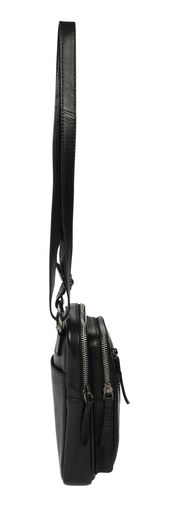 Ladies Leather Cross Body Bag Style 7936 Black