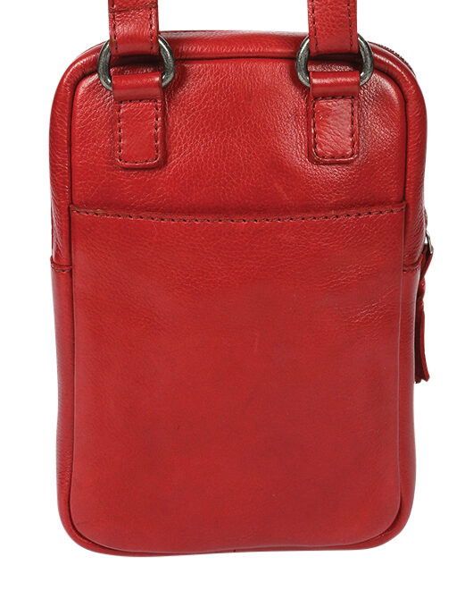 Ladies Leather Cross Body Bag Style 7936 Red