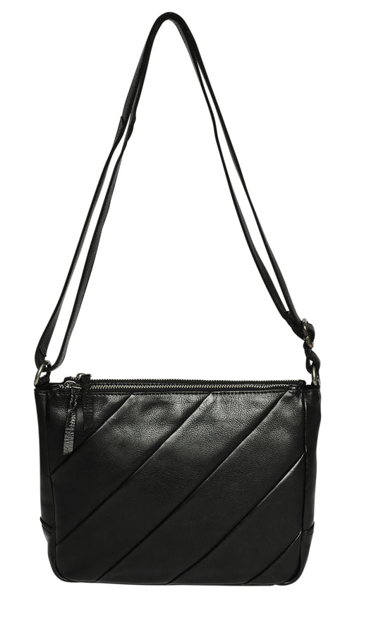 Ladies Leather Cross Body - New Arrivals Style 7937 Black