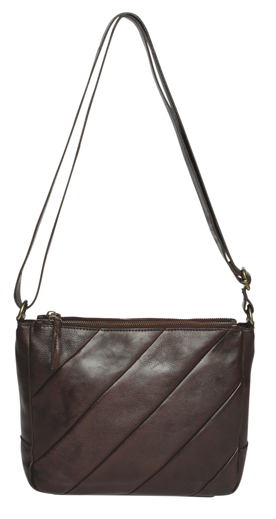 Ladies Leather Cross Body - New Arrivals Style 7937 Dark Brown