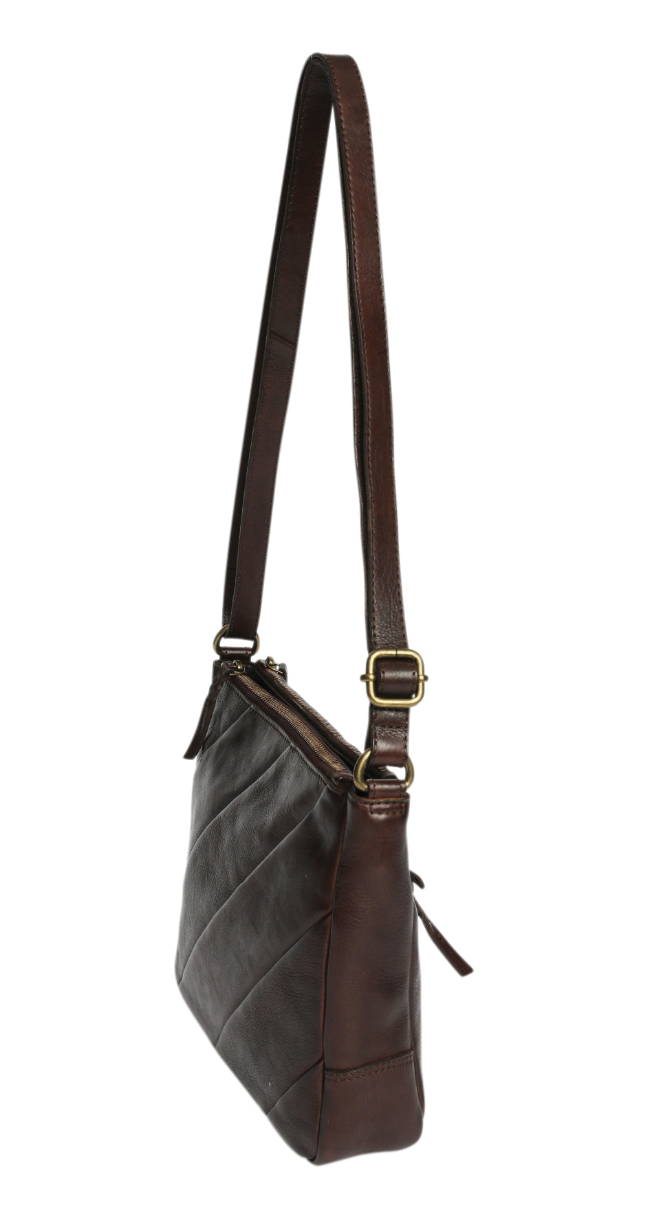 Ladies Leather Cross Body - New Arrivals Style 7937 Dark Brown
