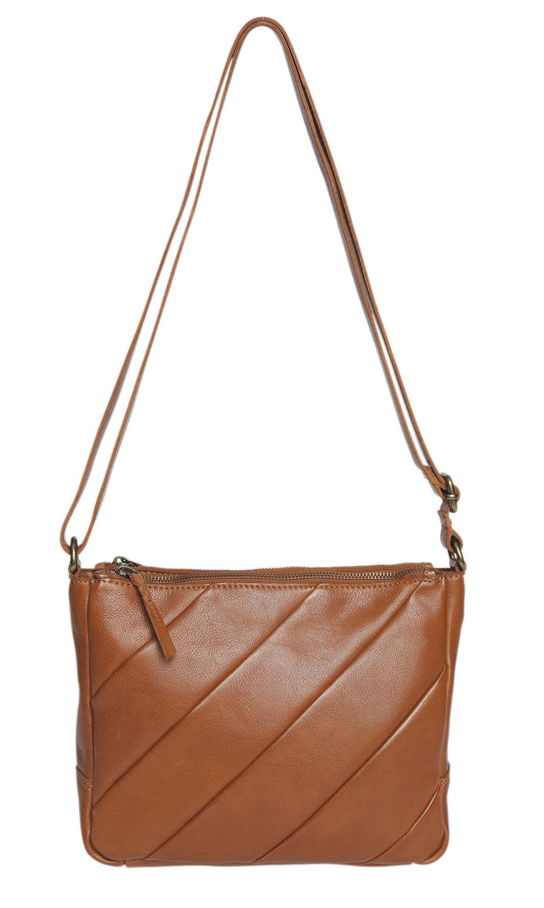 Ladies Leather Cross Body - New Arrivals Style 7937 Tan