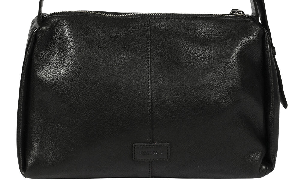 Ladies Leather Cross Body Bag Style 7940 Black